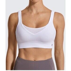 CRZ YOGA High Impact Racerback Sport Bra Support Padded Wirefree Workout Bra Sm